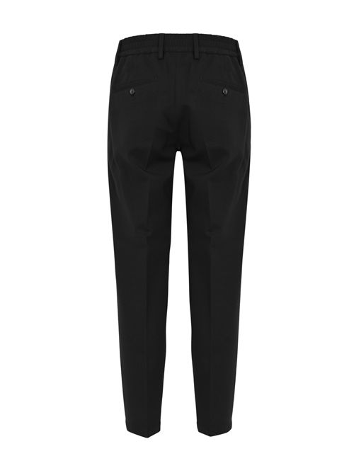 Pantalone in misto rayon con coulisse Black DANIELE ALESSANDRINI | DA1FW26P018101